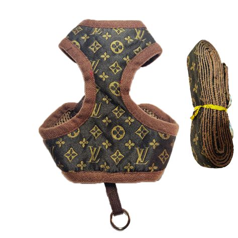 lv leash|louis vuitton small dog harness.